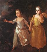 The Painter's Daughters Chasing a Butterfly